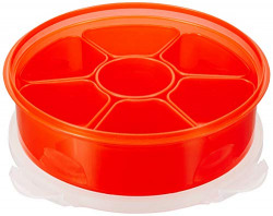 Amazon Brand - Solimo Plastic Masala Box, 2 litres, Red