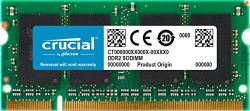 Crucial 2GB CT25664AC667 200-pin SODIMM DDR2 PC2-5300 memory module