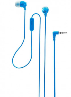 Sony EX14AP Wired Headset with Mic  (Blue, In the Ear)