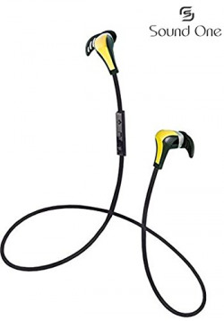 Sound One S501 Bluetooth Earphones with Mic (Yellow/Black)