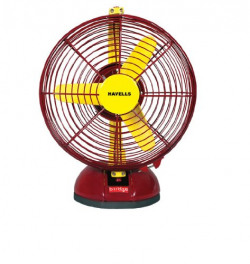 Havells Birdie 230mm Personal Fan (Yellow and Maroon)