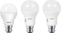 Philips 16 W, 9 W Standard B22 LED Bulb(White, Pack of 3)