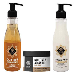 Skin Elements Anti Hairfall Pack with Caffeine Shampoo, Conditioner & Mask (200ml each -Pack of 3)