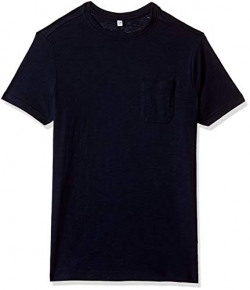 Marks & Spencer Boys' Plain Regular Fit T-Shirt (Pack of 5) (2339K_Navy_7-8 Y)