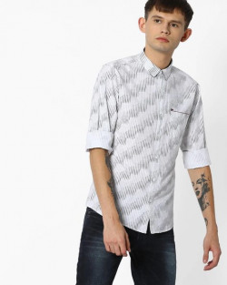 75% off on Polka-Dot Print Slim Fit shirt