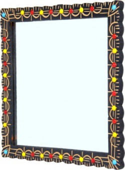 Fab Handicraft KSD225, 14*14 Inch Multicolor Square Mirror Decorative Mirror(Square)