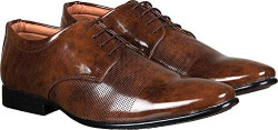Rockfield Men's Patent Leather Formal Shoes for Men's + Party Wear Formal Shoes (9 UK/India, Tan)
