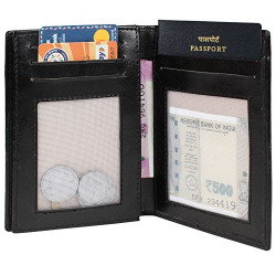 MarkQues Black Travel Passport Holder Wallet (PS-4401)