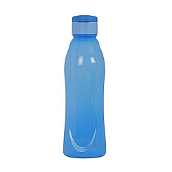 Cello Fresca Flip Polypropylene Bottle Set, 1 Litre, 4-Pieces, Blue