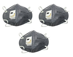 3M 9004GV Anti Pollution Mask (Pack of 3, Grey)