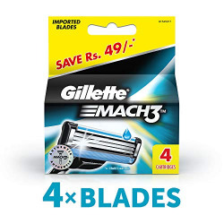 Gillette Mach 3 Manual Shaving Razor Blades - 4s Pack (Cartridge)