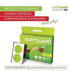 Bodyguard Premium Natural Anti Mosquito Repellent Patches - 10 + 2 Patches