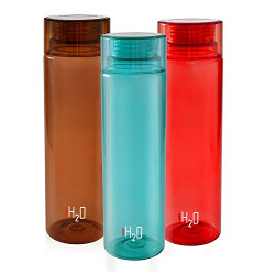 Cello H2O Unbreakable Premium Edition Plastic Bottle, 1 Litre, Set of 3, Color May Vary
