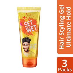 Set Wet Hair Gel Ultimate Hold 100 ml (Pack of 3)
