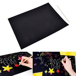 Toiing Doodletoi Magical Colourful Scratch Art Drawing Papers, Multi Color
