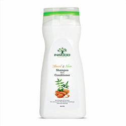 Inwood Organics Almond and Neem Shampoo for Dandruff and Hair fall | For Smooth and Silky Hair | Best Shampoo for Dry and Frizzy hair | Paraben Free Shampoo - 200 ML