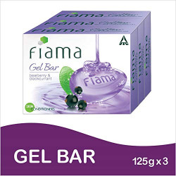 Fiama Gel Bar, Bearberry and Blackcurrant, 125g (Pack of 3) 