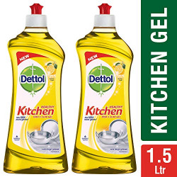 Dettol Kitchen Dish and Slab Gel Lemon Fresh - 750 ml (Pack of 2)