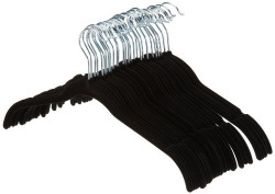 AmazonBasics Velvet Shirt/Dress Hangers - Black (Set of 30)