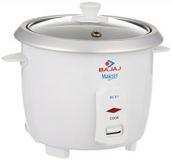 Bajaj Majesty RCX 1 Mini 0.4-Litre Multifunction Rice Cooker (White)