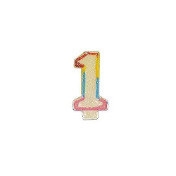 Premsons Happy Birthday Numeral 1 Candle (Pack of 1)