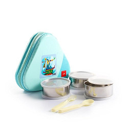 Cello Eat-N-Eat 3 Container Lunch Packs, Green