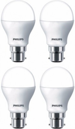 Philips 8.5 W Round B22 LED Bulb(White, Pack of 4)
