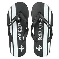 Bond Street by (Red Tape) Men's BFF0171 Black and White Flip-Flops-9 UK/India (43 EU)(BFF0171-9)