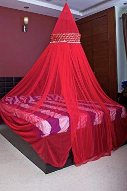 Creative Textiles Stylish Pink Color Mosquito Net Size:- Double Bed
