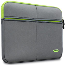 AirCase 14-Inch Laptop Sleeve, Premium, Designer, Suave, 6-MultiUtility Pockets (Grey)