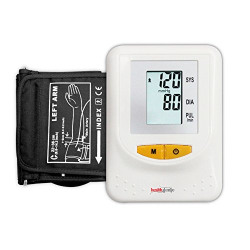 Healthgenie BPM01 Digital Upper Arm Blood Pressure Monitor Fully Automatic Batteries Included (White)
