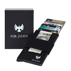 Fur Jaden Black Anti theft RFID Blocking Credit Card Case