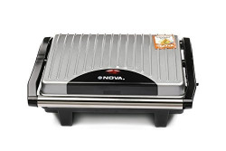 Nova NSG 2449 1000 Watt Panini Sandwich Grill Maker (Black/Grey)