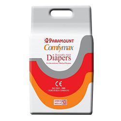 Paramount Comfymax Premium Adult Diapers, Medium, Pack of 10 (71cm-101cm | 28 -40 )