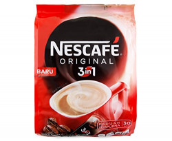 Nescafe 3 In 1 Original Soluble Coffee Beverage, 30 Sachets Bag