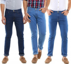 Uber Urban Regular Men Multicolor Jeans(Pack of 3)