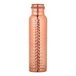 Amazon Brand - Solimo Copper Water Bottle (Hammered, 900ml)