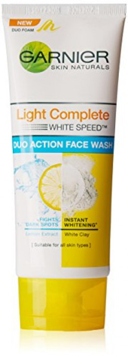 Garnier Skin Naturals, Light Complete Double Action Facewash, 100g