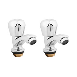 Hindware F100001QT Pillar Tap Foam Flow Contessa with Chrome Finish (Pack of 2)