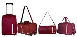 3G Polyester Set Of 4 Softsided Maroon Luggage Set