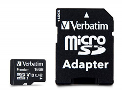 Verbatim 44082 microSDHC(TM) Card with Adapter (16GB; Class 10)