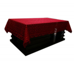 Kuber Industries Cotton Center Table Cover 4 Seater - Maroon