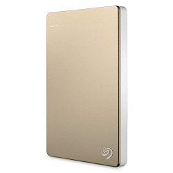 Seagate 1TB Backup Plus Slim (Gold) USB 3.0 External Hard Drive for PC/Mac with 2 Months Free Adobe Photography Plan