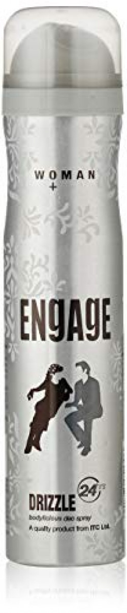 Engage New Metal Range Drizzle Deodorant Spray For Women, 150ml / 165ml