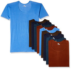 Rupa Jon Men's Cotton Vest (Pack of 10) (Colors May Vary) (8903978688664_JN Vest Colour_L_Assorted)