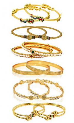 YouBella Gold Plated Bangles Combo of 6 Bangles Jewellery FprGirls/Women (2.6)