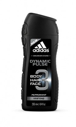 Adidas Dynamic Pulse 3 in 1 Body, Hair and Face Shower Gel for Him, 250ml