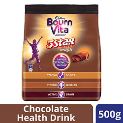 Cadbury Bournvita 5 Star Magic Chocolate Health Drink, 500g Pouch
