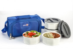 Lavi Power Plus Microwave Compatible Healthy & Hygienic 4 Containers Lunch Box(1500 ml)
