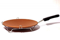 AML Brown Clay Tawa With Handle (Brown, Clay)